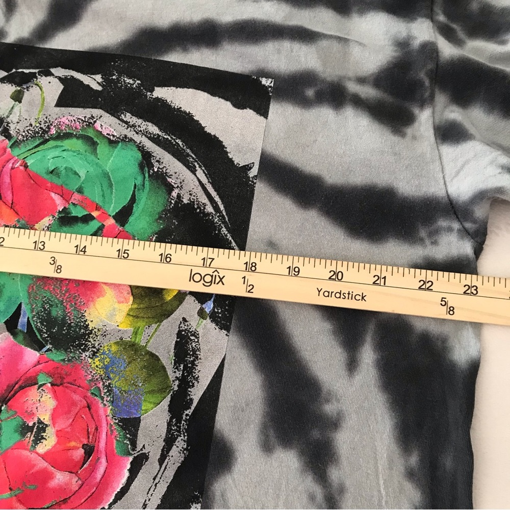 Rue 21 Short Sleeve T-Shirt Women’s Size X Large Color Gray Tie Dye Round Neck - Picture 6 of 11